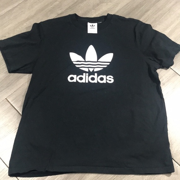 Adidas Iconic Black & White Screen Print T-Shirt size M - Picture 3 of 8